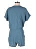Bobi 100% Cotton Solid Teal Romper Size S - photo 2