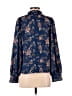Levi's 100% Polyester Floral Blue Long Sleeve Blouse Size XS - photo 2