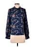 Levi's 100% Polyester Floral Blue Long Sleeve Blouse Size XS - photo 1