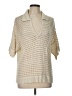 Max Studio Ivory Short Sleeve Blouse Size L - photo 1