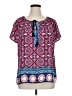 DR2 100% Polyester Blue Short Sleeve Blouse Size XL - photo 1