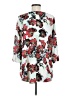 Black Rainn 100% Polyester Floral White 3/4 Sleeve Blouse Size M - photo 2