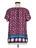DR2 100% Polyester Blue Short Sleeve Blouse Size XL - photo 2