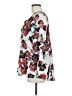 Black Rainn 100% Polyester Floral White 3/4 Sleeve Blouse Size M - photo 5