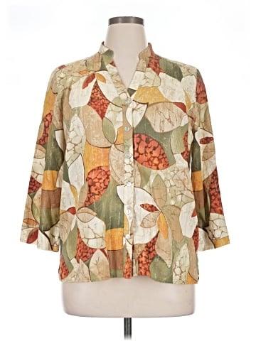Alfred Dunner 3/4 Sleeve Button-Down Shirt (view 1)