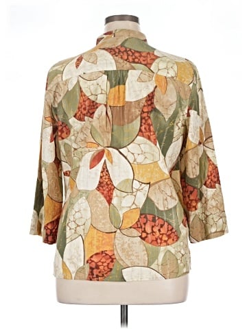 Alfred Dunner 3/4 Sleeve Button-Down Shirt (view 2)