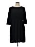 Gap 100% Polyester Solid Black Casual Dress Size L (petite) - photo 1