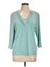 East5th Teal 3/4 Sleeve Top Size L - photo 1