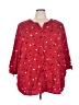 Catherines 100% Polyester Hearts Red 3/4 Sleeve Blouse Size 3X - photo 1