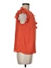 1.State 100% Polyester Orange Short Sleeve Blouse Size M - photo 4