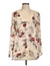 About A Girl 100% Polyester Ivory Long Sleeve Blouse Size M - photo 1