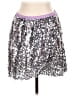 J.Crew Collection 100% Polyester Stars Silver Casual Skirt Size 10 - photo 1