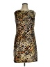Connected Apparel Animal Print Gold Cocktail Dress Size 16 - photo 1