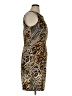 Connected Apparel Animal Print Gold Cocktail Dress Size 16 - photo 4