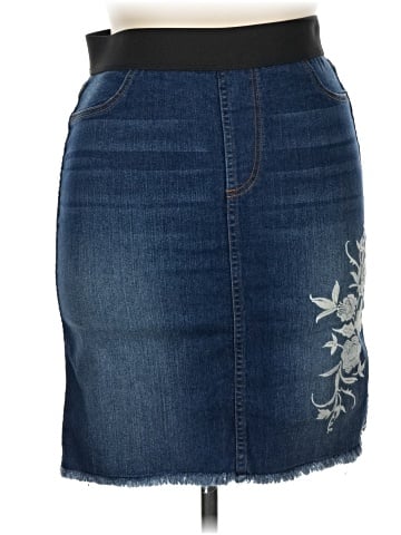 Karen Kane Denim Skirt (view 1)