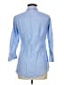 Theory 100% Cotton Blue 3/4 Sleeve Button-Down Shirt Size M - photo 2