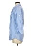 Theory 100% Cotton Blue 3/4 Sleeve Button-Down Shirt Size M - photo 5