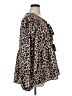 Luxology 100% Polyester Animal Print Brown Long Sleeve Blouse Size 1X - photo 4