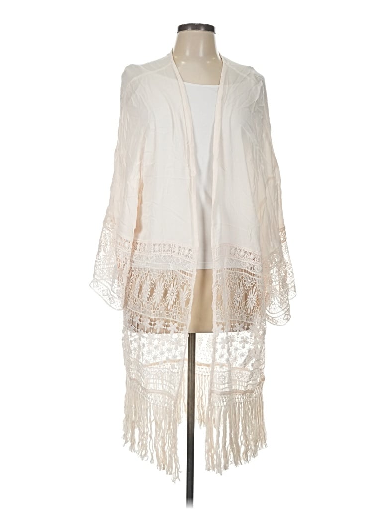 Pre-owned Xhilaration Kimono In Ivory