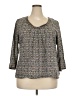Boden 100% Cotton Gray 3/4 Sleeve Blouse Size 18 - photo 1