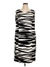 Jones Studio Graphic Black Casual Dress Size 16 - photo 1