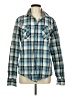 Ben Sherman 100% Cotton Plaid Blue Long Sleeve Button-Down Shirt Size M - photo 1