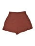 Express 100% Polyester Solid Brown Shorts Size 0 - photo 2