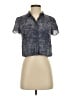 Babaton 100% Silk Gray Short Sleeve Silk Top Size XXS - photo 1