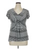 Daisy Fuentes 100% Rayon Gray Short Sleeve Top Size XL - photo 1