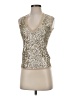 J.Crew 100% Wool Tan Silver Sleeveless Top Size XS - photo 2