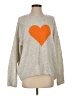 Vince Camuto Hearts Gray Pullover Sweater Size S - photo 1