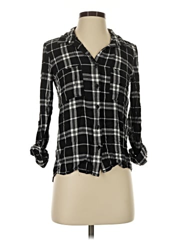 Stoosh 3/4 Sleeve Button-Down Shirt (view 1)