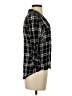 Stoosh 100% Rayon Plaid Black 3/4 Sleeve Button-Down Shirt Size S - photo 4