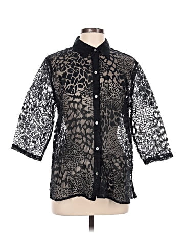 Wet Seal 3/4 Sleeve Button-Down Shirt (view 1)