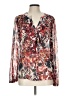 Tribal 100% Polyester Red Long Sleeve Blouse Size 10 - photo 1