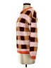 FRNCH Checkered-gingham Orange Pullover Sweater Size S - photo 5