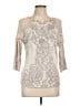 Daytrip Ivory 3/4 Sleeve Top Size L - photo 1