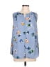 Daniel Rainn 100% Polyester Blue Sleeveless Blouse Size L - photo 1