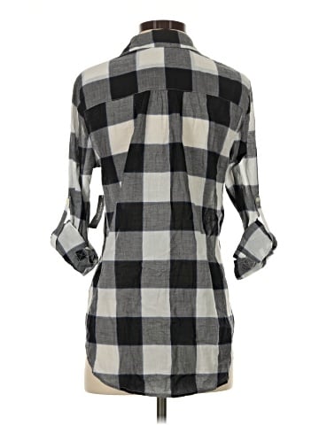 Lord & Taylor 3/4 Sleeve Button-Down Shirt (view 2)