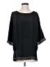 St. John Black 3/4 Sleeve Silk Top Size P (petite) - photo 1