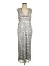 Mac Duggal Metallic Silver Cocktail Dress Size 14 - photo 1