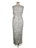 Mac Duggal Metallic Silver Cocktail Dress Size 14 - photo 2