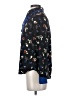 Poema 100% Polyester Floral Blue Black Long Sleeve Blouse Size XS - photo 5