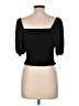 Leith 100% Polyester Black Short Sleeve Top Size L - photo 2