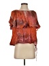 Blue Life 100% Rayon Orange Short Sleeve Blouse Size XS - photo 1
