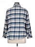 Sanctuary 100% Cotton Plaid Blue Long Sleeve Button-Down Shirt Size 1X - photo 2