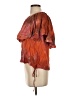 Blue Life 100% Rayon Orange Short Sleeve Blouse Size XS - photo 5