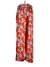 J.Crew 100% Polyester Tropical Orange Casual Pants Size 6 - photo 2