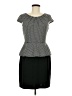 Connected Apparel Houndstooth Gray Casual Dress Size 8 - photo 1