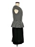 Connected Apparel Houndstooth Gray Casual Dress Size 8 - photo 4